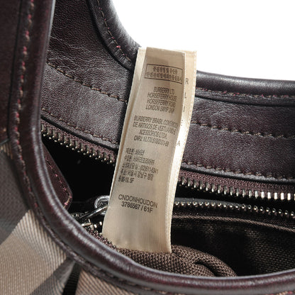 Burberry Smoked Check Brooklyn Hobo Trench Plum 8 of 10