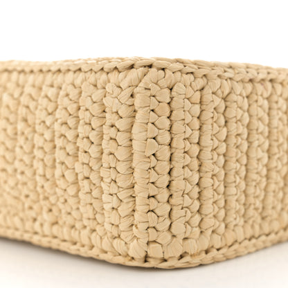 Prada Yarn Raffia Effect Crochet Mini Re-Edition 2000 Shoulder Bag Naturale 10 of 11