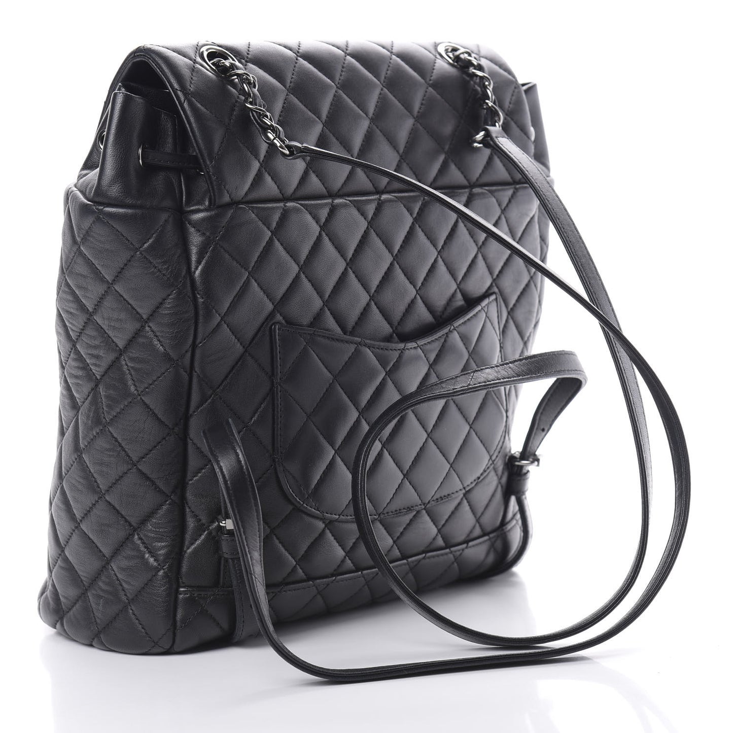 Calfskin Quilted Large Urban Spirit Backpack Black