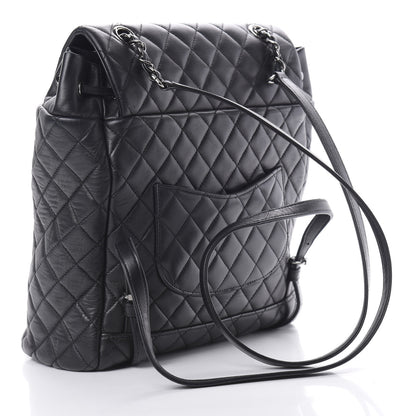 Chanel Calfskin Quilted Large Urban Spirit Backpack Black 2 of 10
