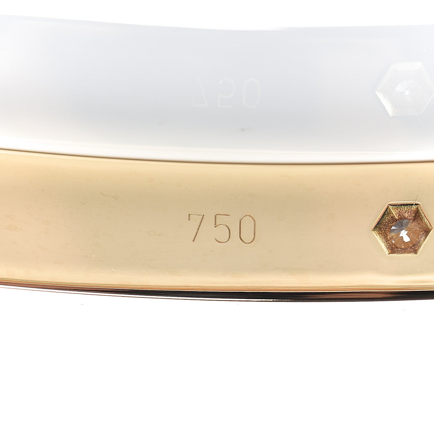 18K Yellow Gold 4 Diamond LOVE Bracelet 18