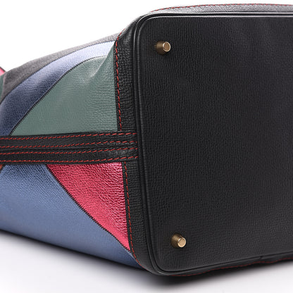 Burberry Canvas Calfskin Check Patchwork Medium Ashby Hobo Multicolor 7 of 10