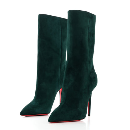 Christian Louboutin Veau Velours Astrilarge 100 Booties 39 Green 3 of 8