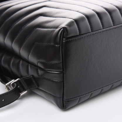 Saint Laurent Calfskin Y Quilted Monogram Medium Loulou Backpack Black 8 of 10