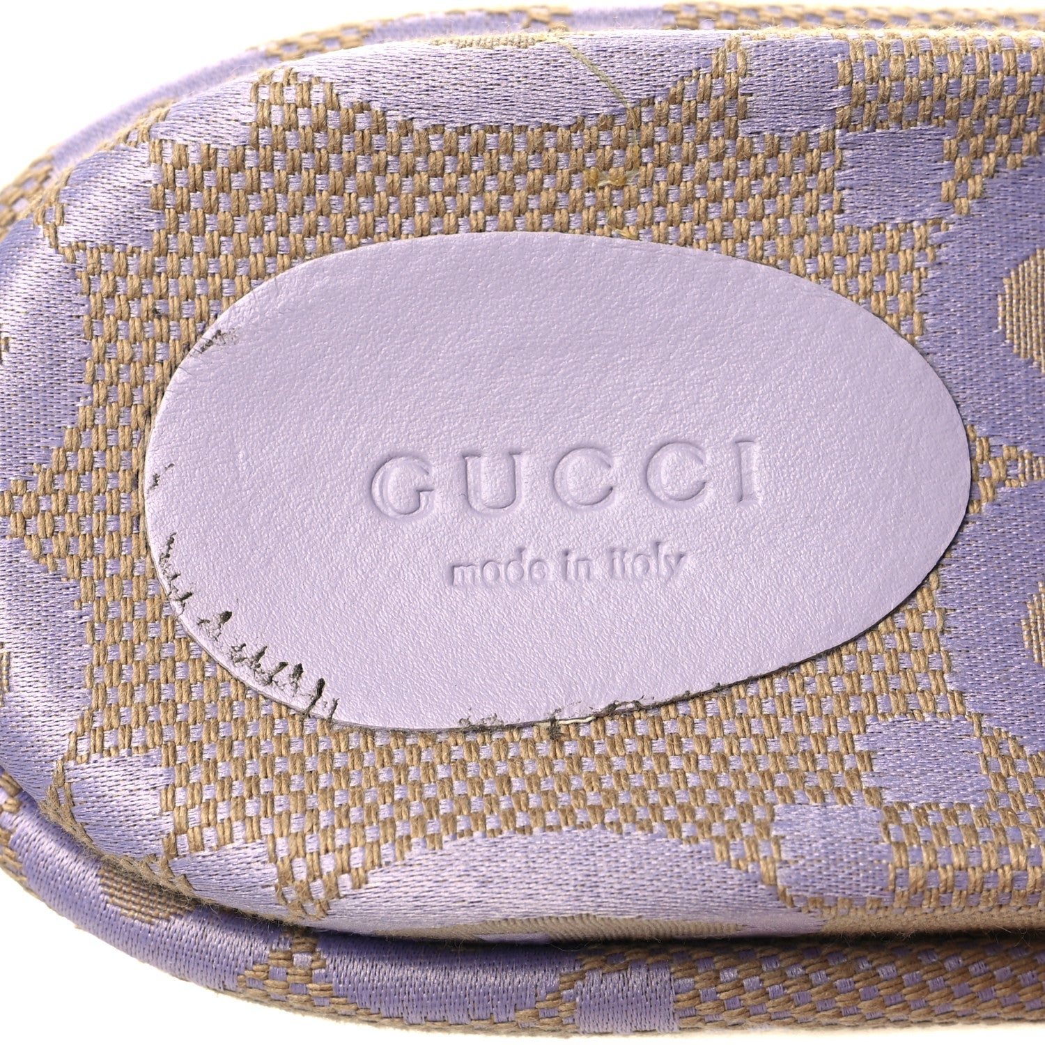Gucci Monogram Jumbo GG Platform Slide Wedge Sandals 37 Beige Lapis 8 of 8