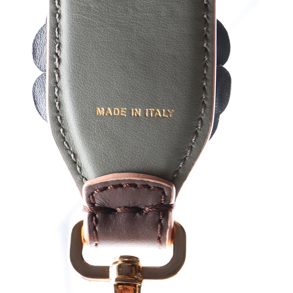 Fendi Vitello Dolce Flowerland Studded Strap You Moresco Malachite 4 of 5