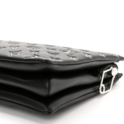 Louis Vuitton Lambskin Embossed Monogram Coussin MM Black Gray 11 of 11