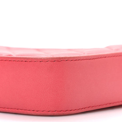Chanel Lambskin Quilted Small Clutch With Chain Pink 11 of 12