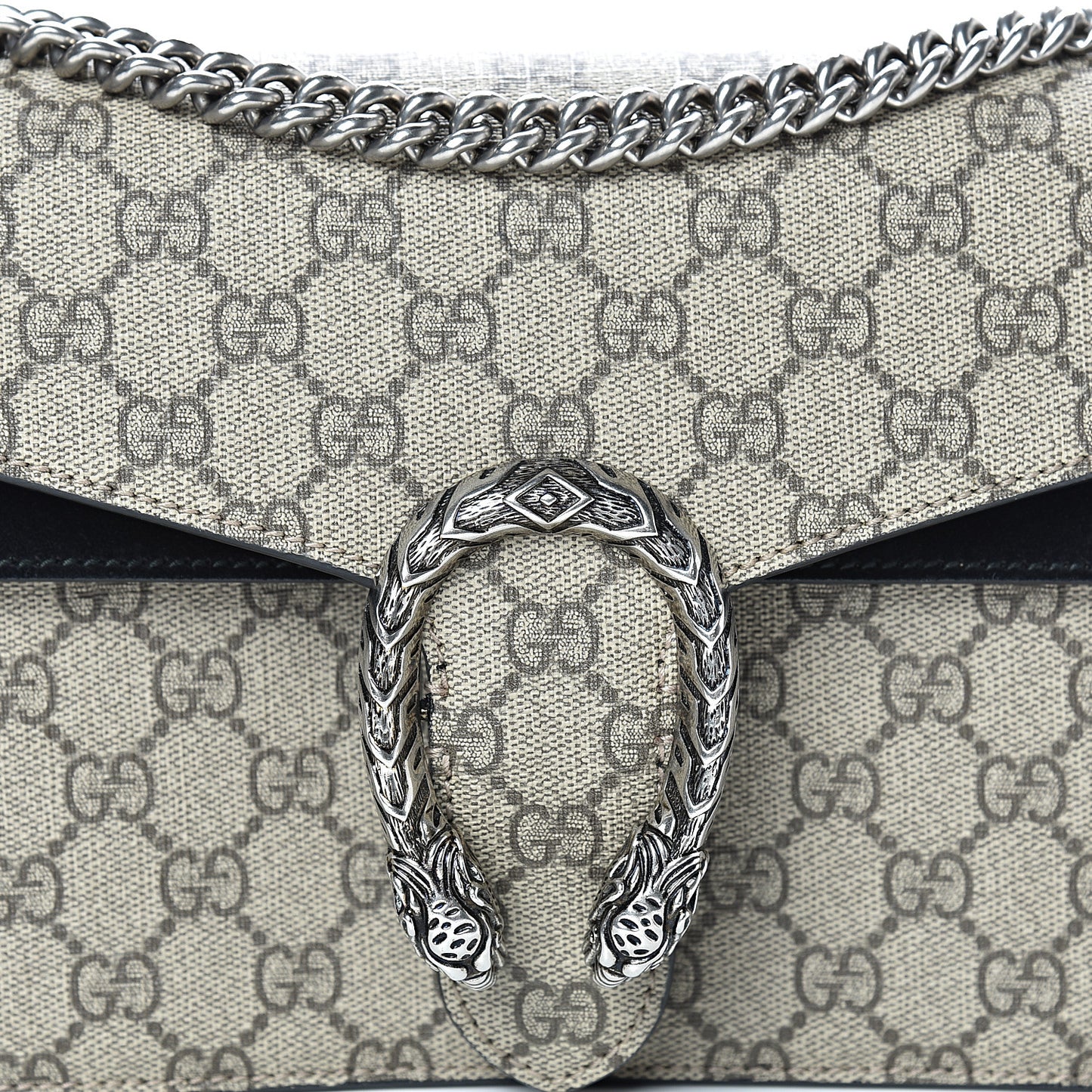 GG Supreme Monogram Small Dionysus Shoulder Bag Black