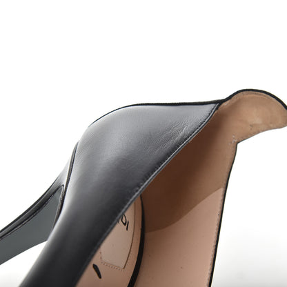 Fendi Calfskin Grosgrain Pumps 39 Black 8 of 15