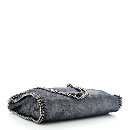 Stella McCartney Metallic Shaggy Deer Small Falabella Tote Navy 4 of 10