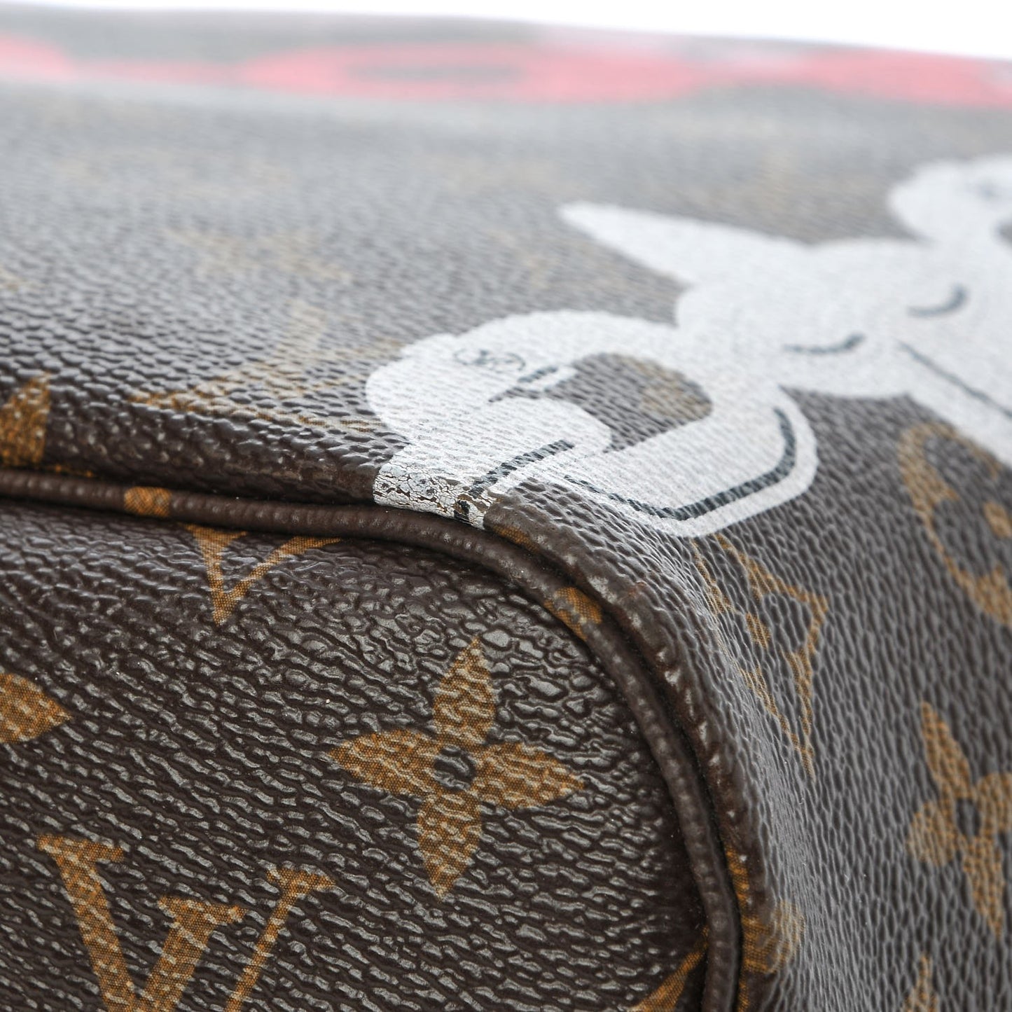 Monogram Bay Neverfull MM Rose Ballerine Poppy