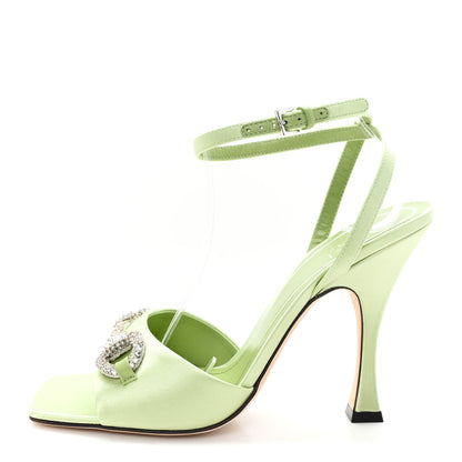 Gucci Satin Crystal Horsebit Sandal Pumps 36.5 1 of 10