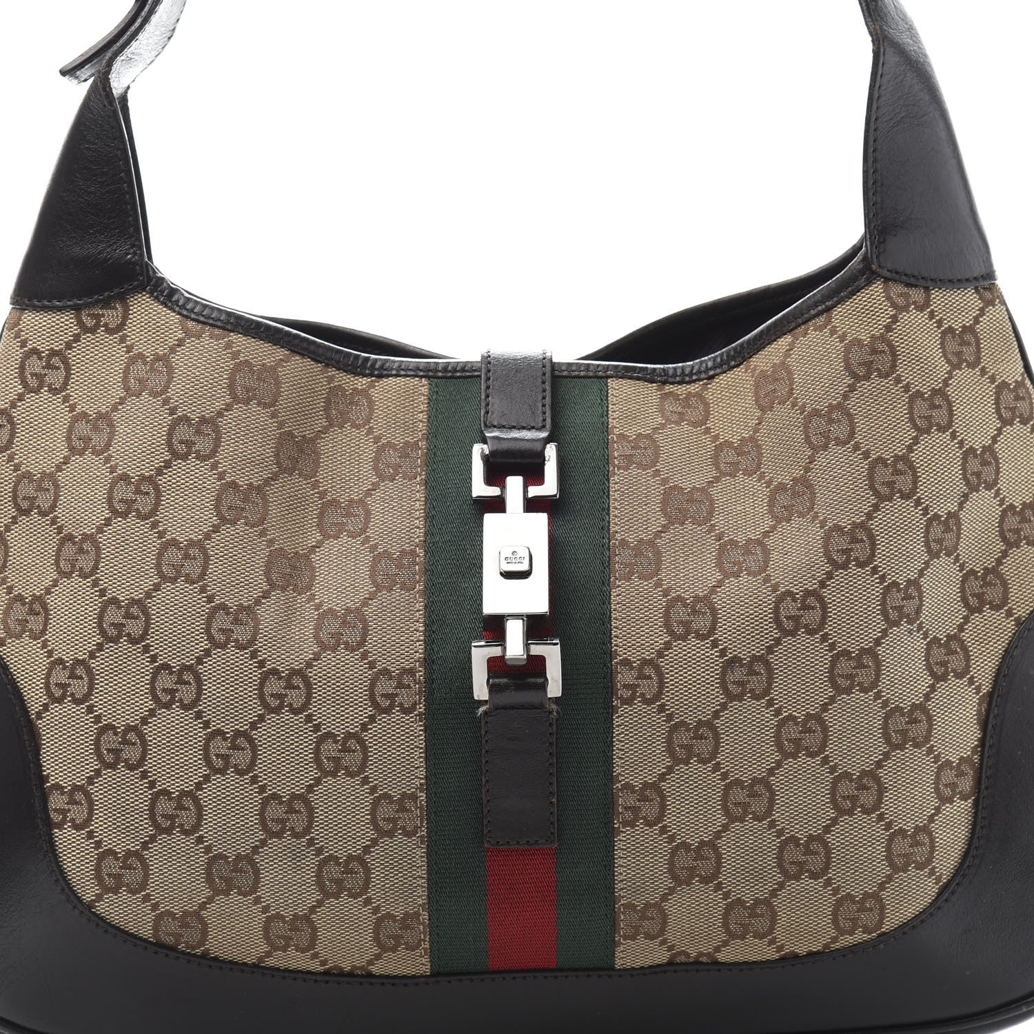 Gucci Monogram Web Jackie O Hobo Dark Brown 11 of 11