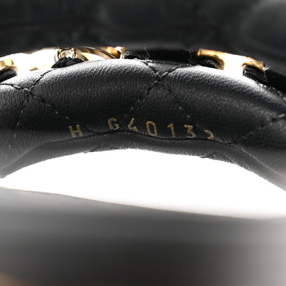 Chanel Lambskin Pearl Bow CC Mules 36.5 Black 6 of 9