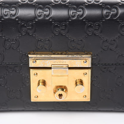 Gucci Guccissima Small Padlock Shoulder Bag Black 10 of 16