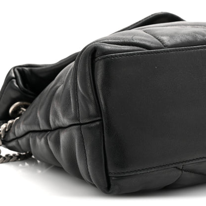 Saint Laurent Lambskin Quilted Small Loulou Puffer Monogram Chain Satchel Black 9 of 10