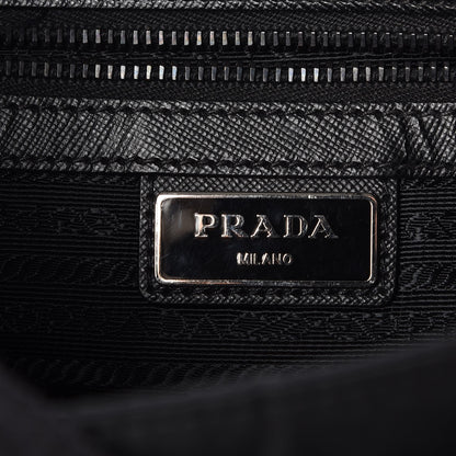 Prada Nylon Saffiano Flat Messenger Bag Black 6 of 9