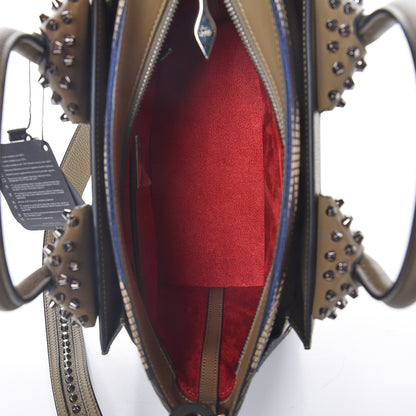 Christian Louboutin Afridiam Fabric Calfskin Small Eloise Hobo Black Dune 6 of 7