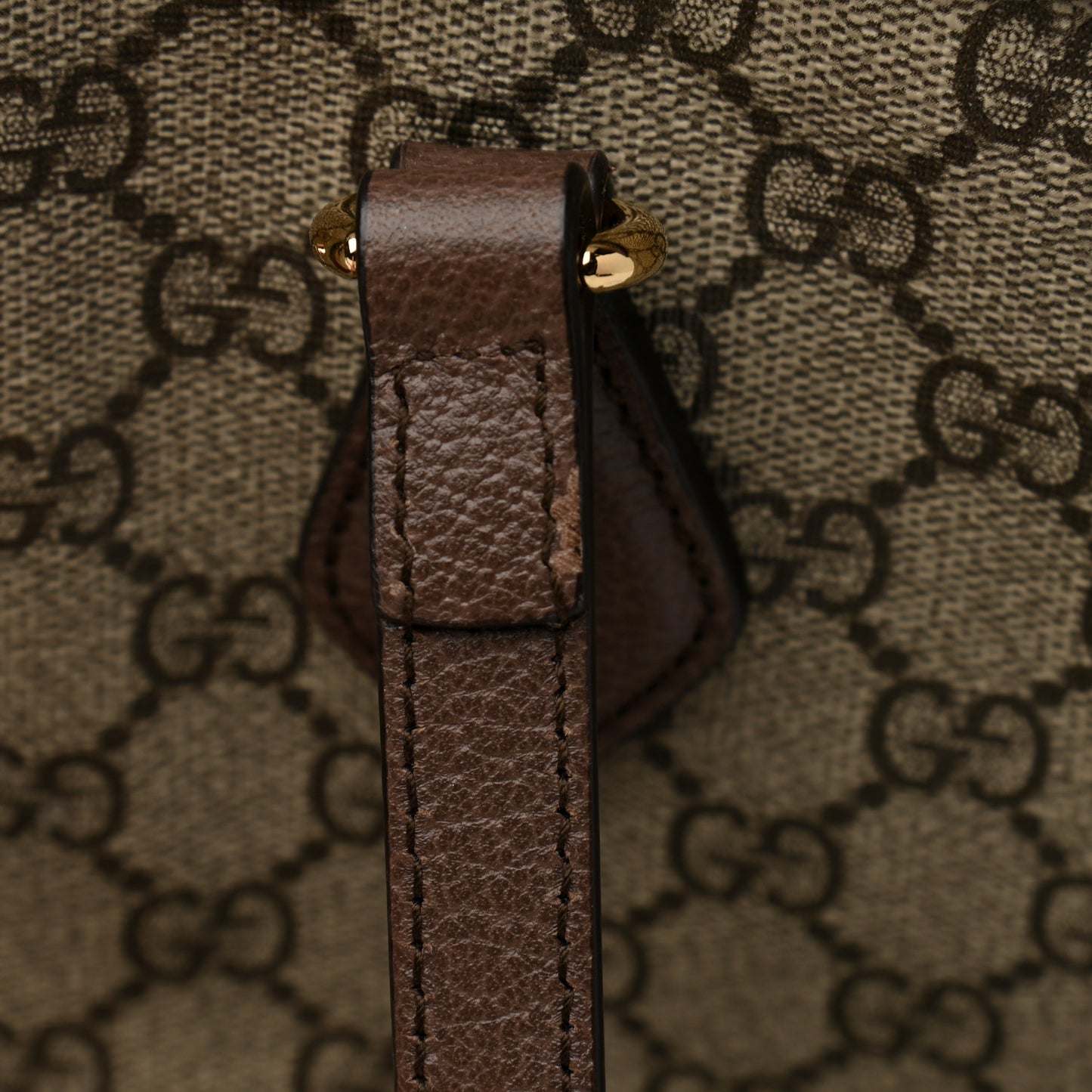 GG Supreme Monogram Medium Ophidia Shopping Tote Brown