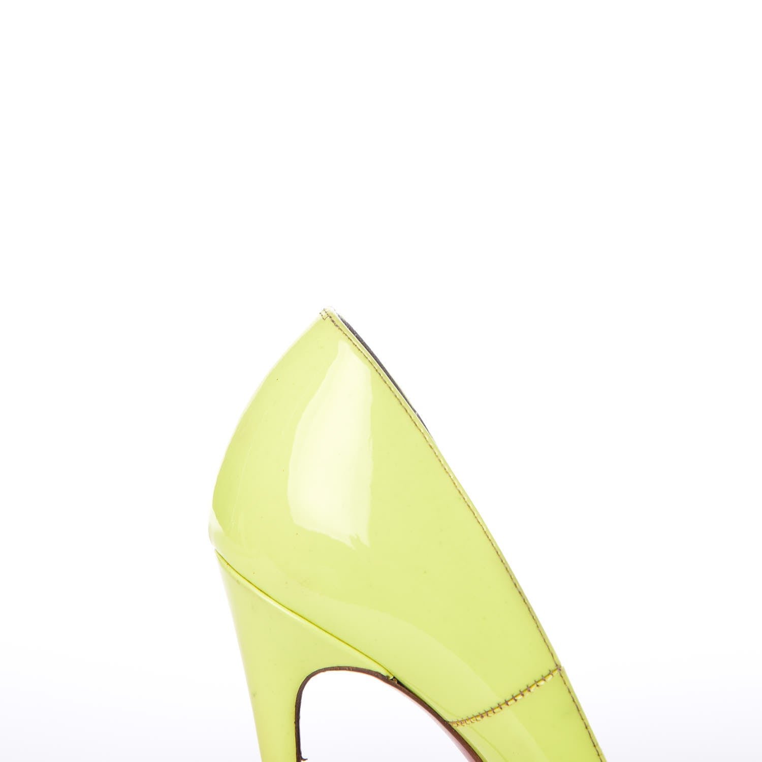 Christian Louboutin Patent So Kate 120 Pumps 38 Neon Yellow 14 of 27