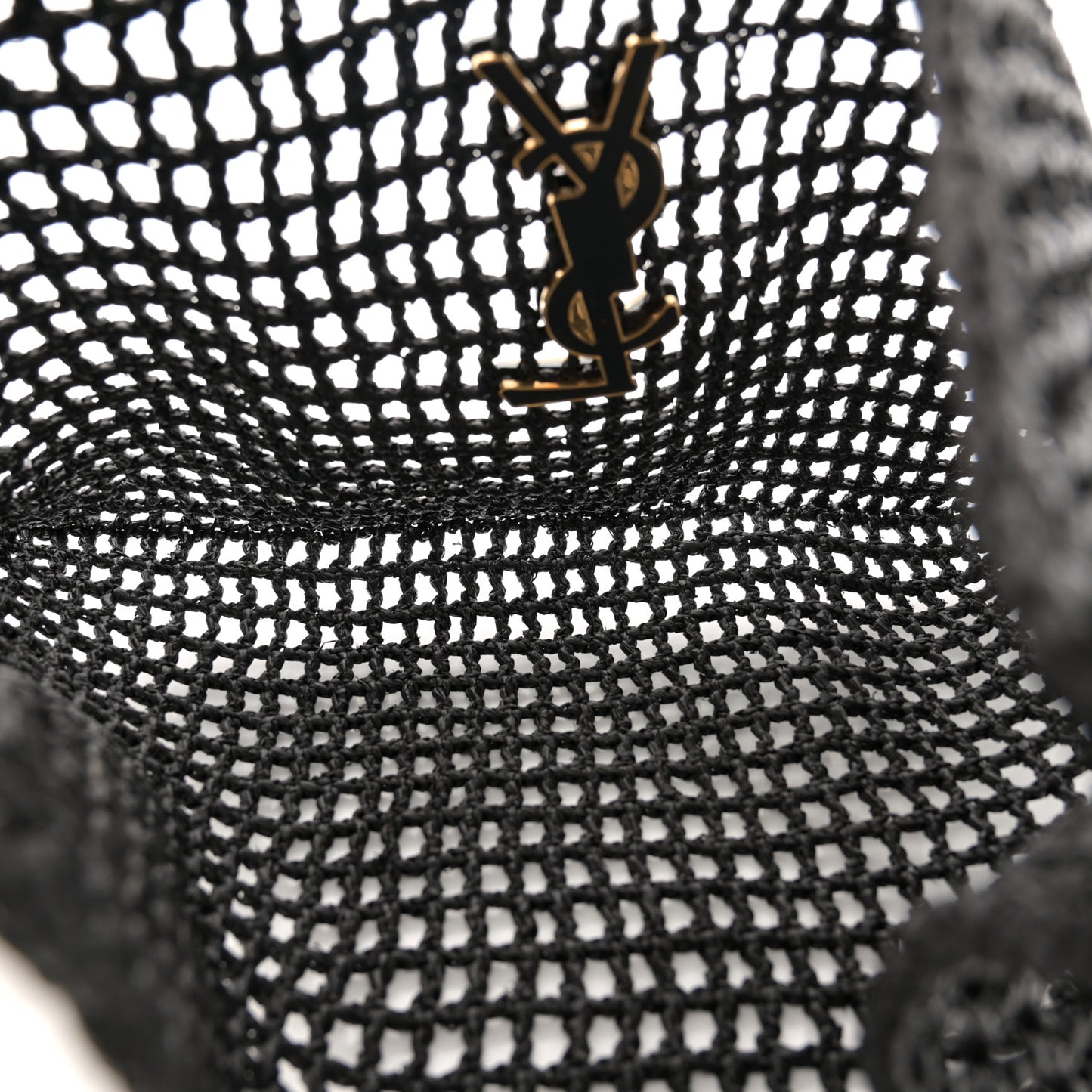 Raffia Calfskin Oxalis Shoulder Bag Black