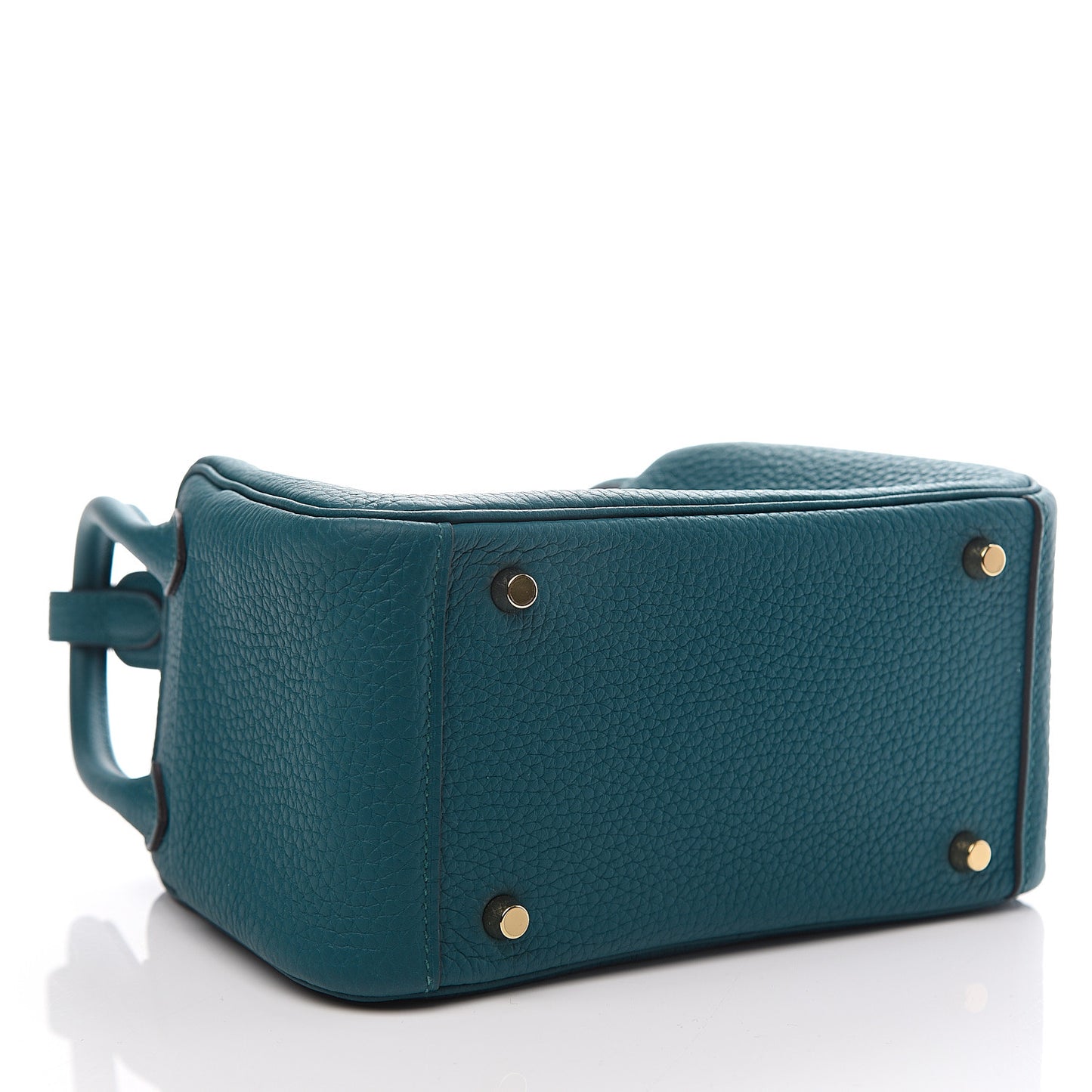 Taurillon Clemence Mini Lindy 20 Vert Bosphore
