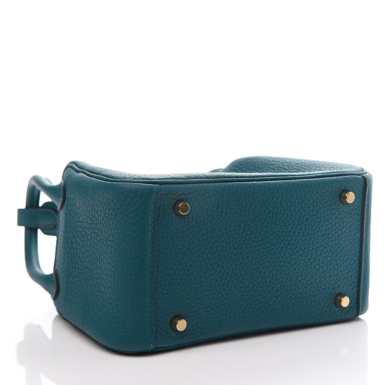 Hermes Taurillon Clemence Mini Lindy 20 Vert Bosphore 3 of 9
