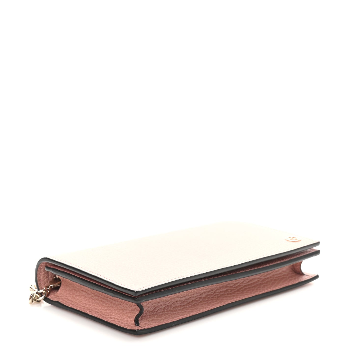 Dollar Calfskin Medium Betty Chain Wallet Soft Pink