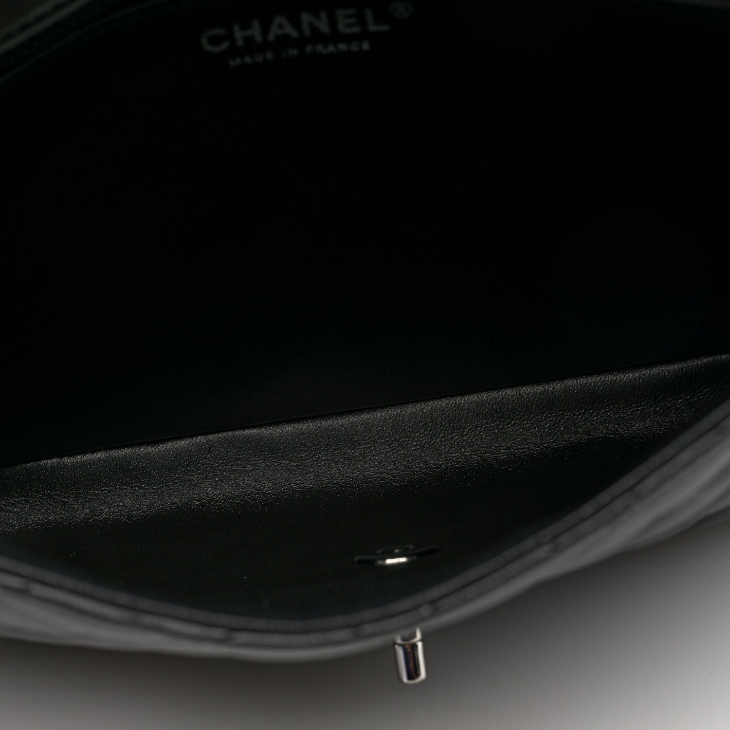 Chanel Lambskin Quilted Flap Clutch Black 5 of 7