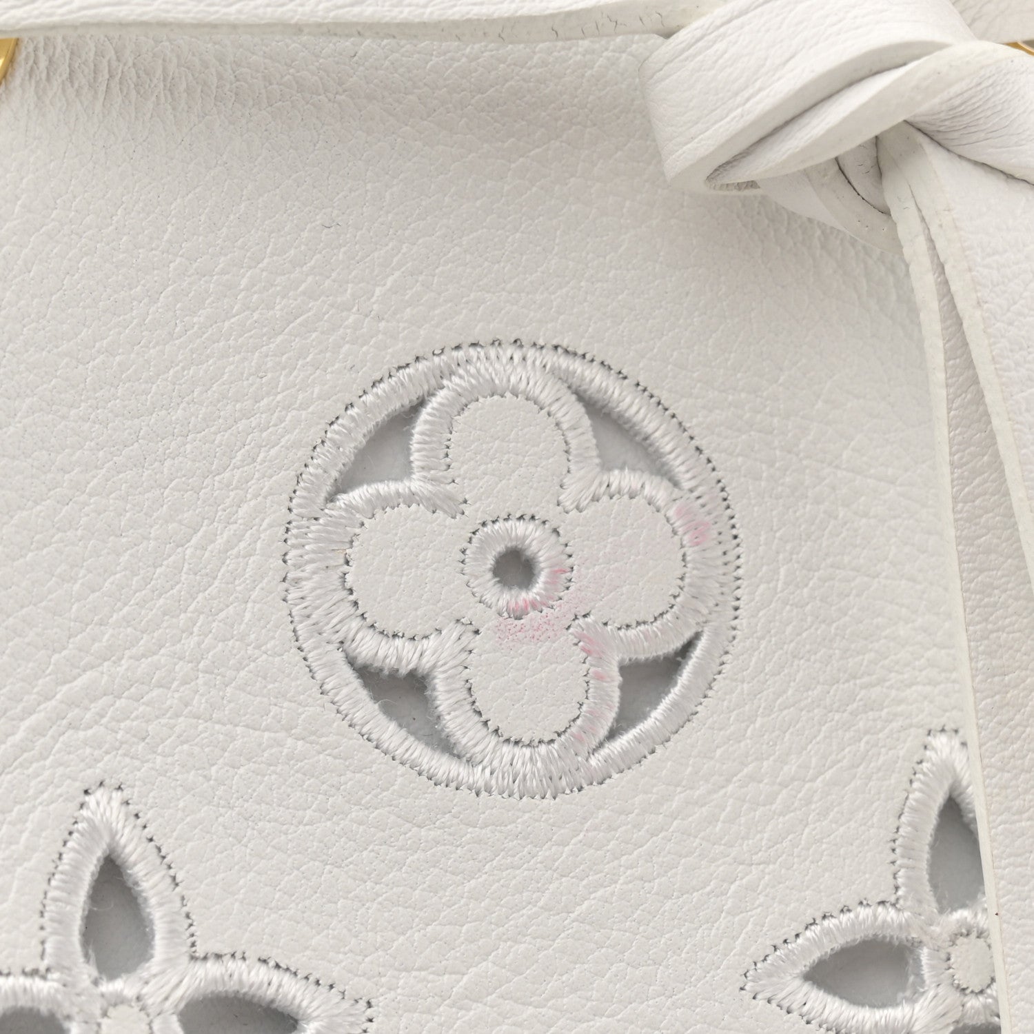 Louis Vuitton Calfskin Monogram Cutout Petit Noe White 11 of 11