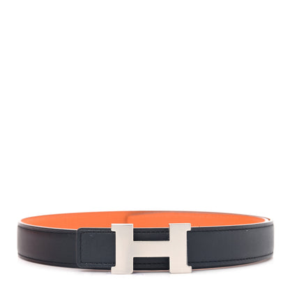 Hermes Swift Epsom 24mm Mini Constance H Belt 70 28 Black Orange 1 of 5