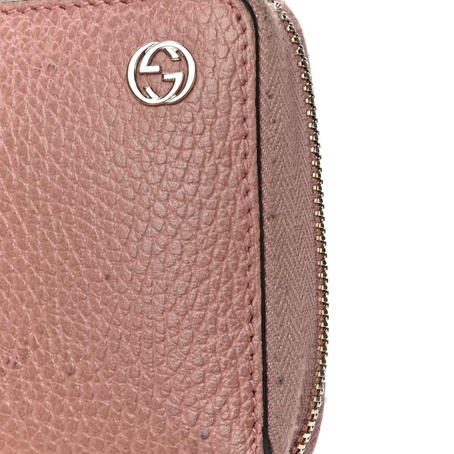 Gucci Dollar Calfskin Medium GG Zip Around Wallet Soft Pink 10 of 23