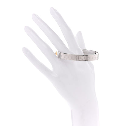 Louis Vuitton Brass Palladium Plated Nanogram Cuff M Silver 2 of 5