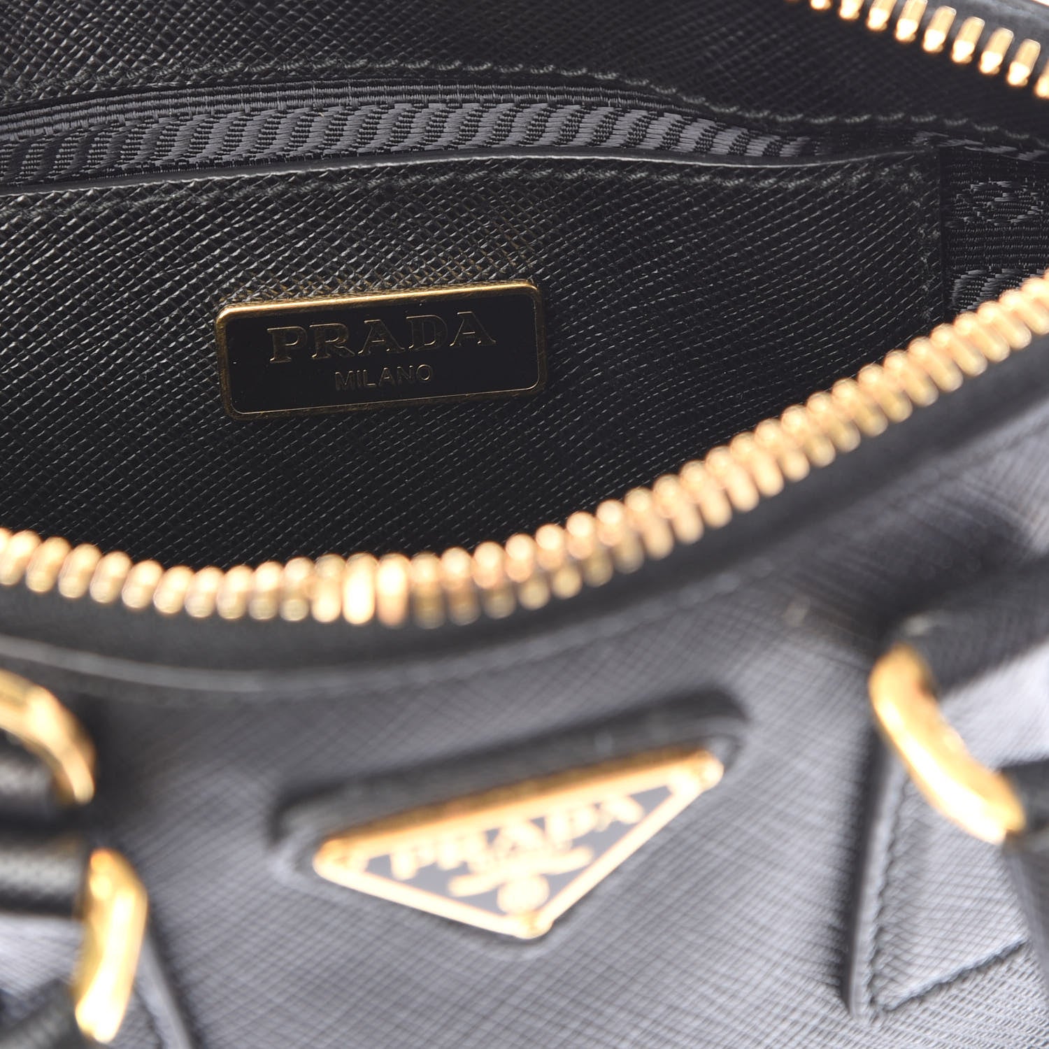 Prada Saffiano Lux Mini Promenade Tote Black 6 of 7