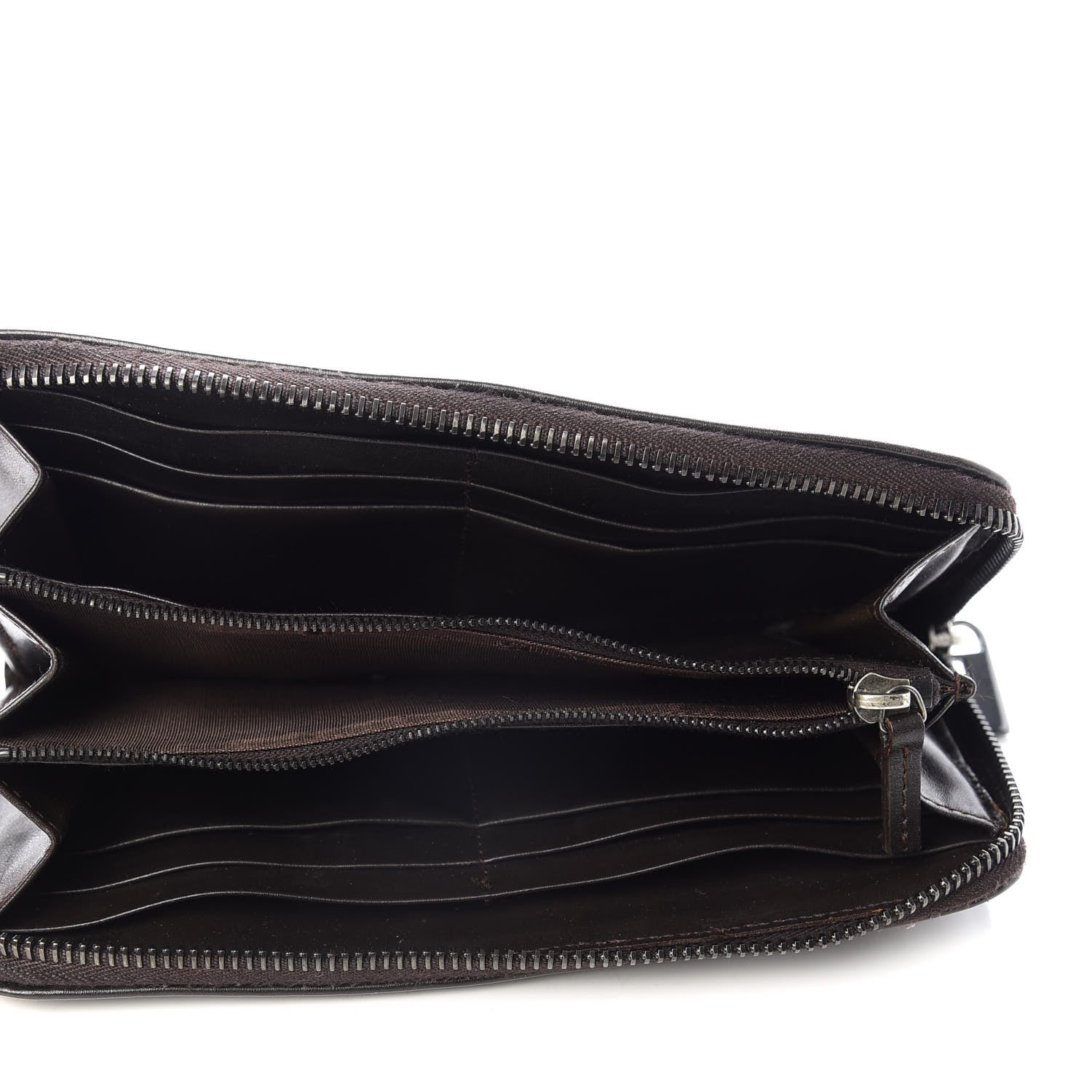 Fendi Zucchino Zip Around Wallet Dark Brown 5 of 8