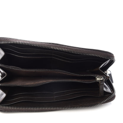 Fendi Zucchino Zip Around Wallet Dark Brown 5 of 8