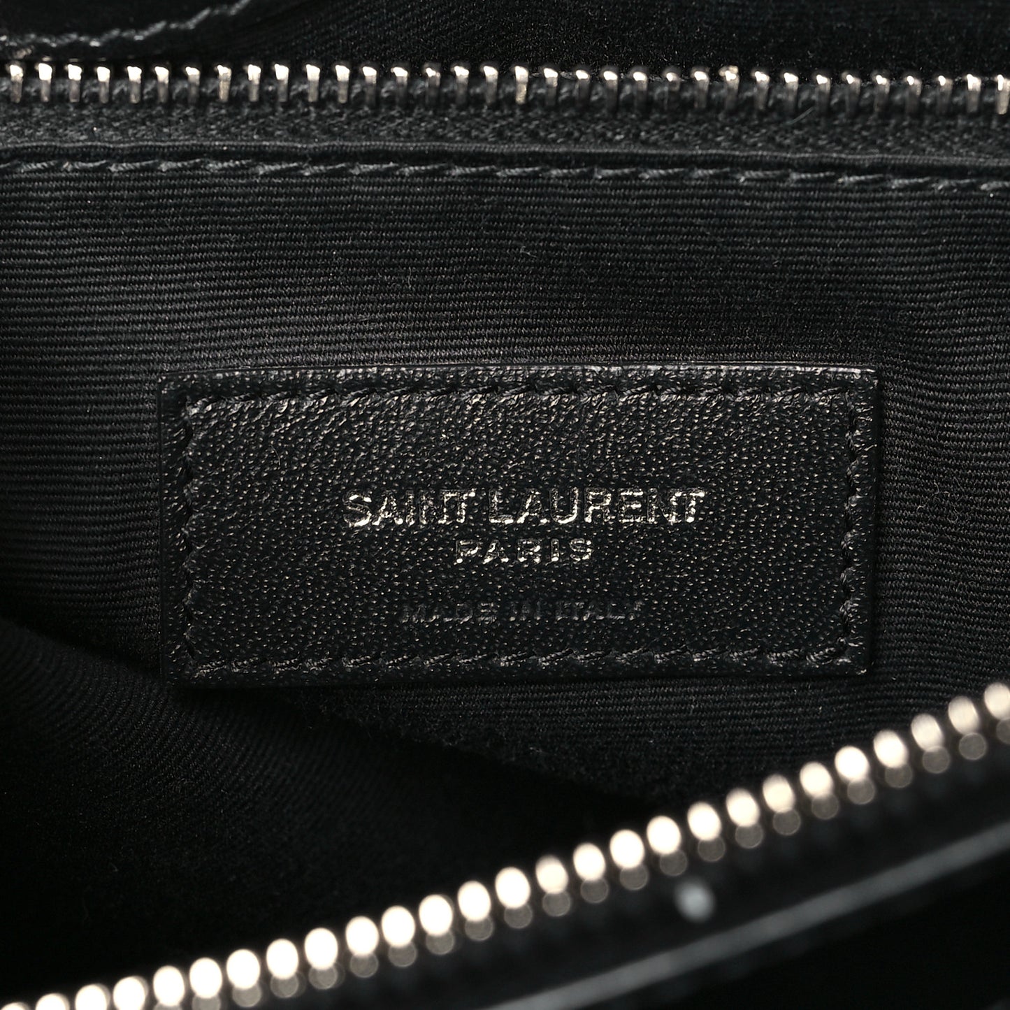 Calfskin Y Quilted Monogram Large Loulou Chain Satchel Black