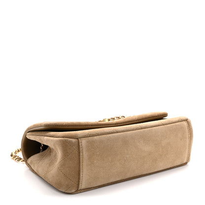 Chanel Suede Calfskin Quilted Eyes On You Flap Dark Beige 4 of 11