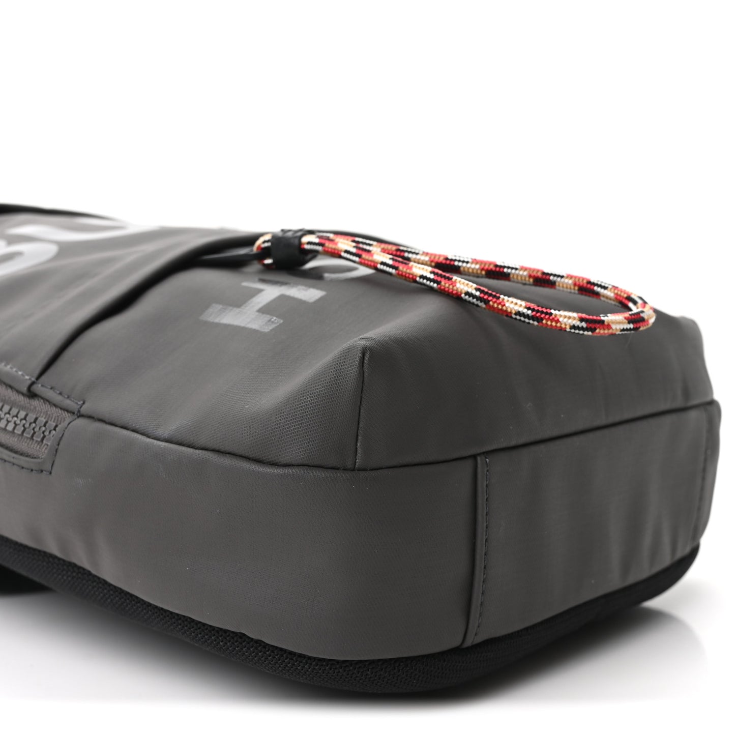 Coated Canvas Horseferry Blaze Sling Bag Grey
