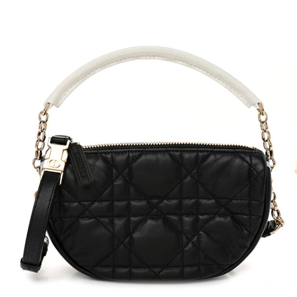 Christian Dior Lambskin Cannage Small Dior Vibe Hobo Bag Black 1 of 11
