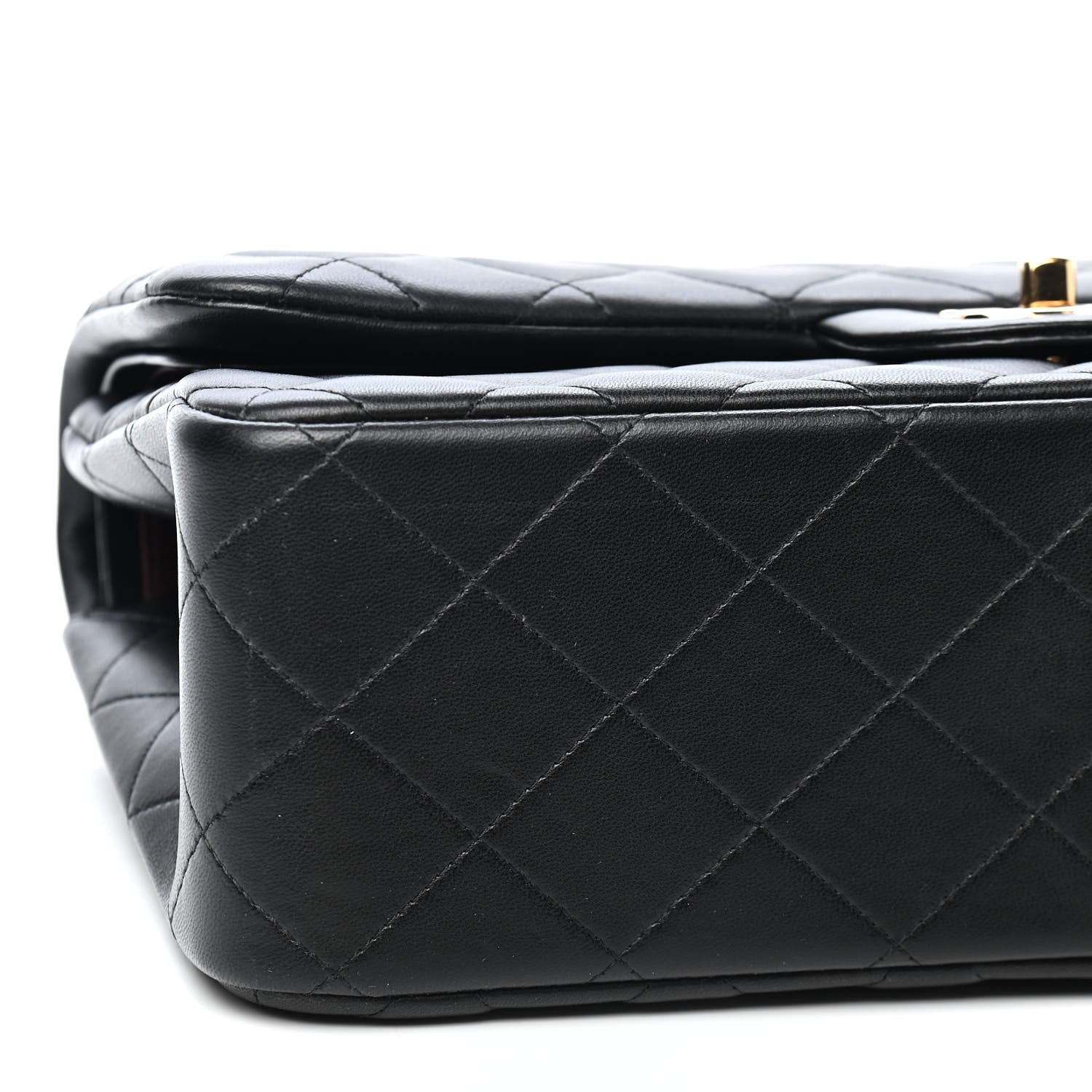 Chanel Lambskin Quilted Jumbo Double Flap Black 6 of 9