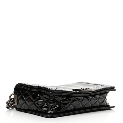 Chanel Patent New Medium Boy Reverso Flap Black 4 of 11