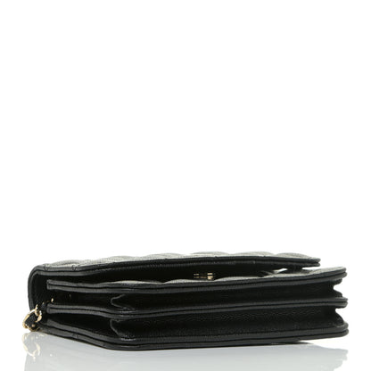 Chanel Caviar Quilted Mini Wallet On Chain WOC Black 4 of 13