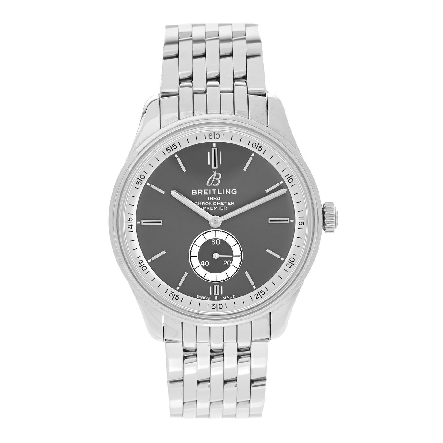 Stainless Steel 40mm Premier Automatic Watch Grey A37340