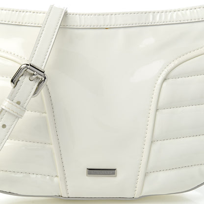 Burberry Patent Calfskin Crossbody Bag White 10 of 11