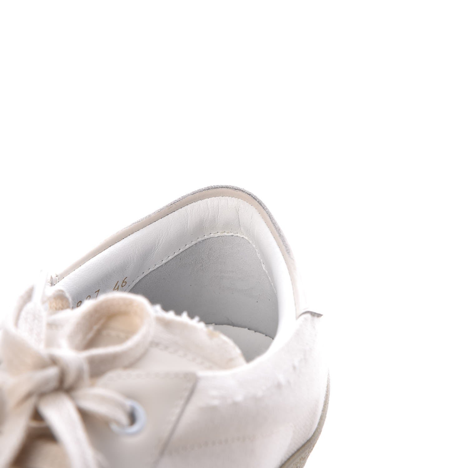 Saint Laurent Distressed Canvas Court Classic Sneakers 46 White 9 of 14