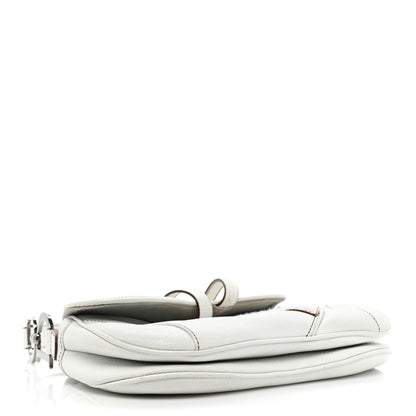 Christian Dior Calfskin Double Saddle Bag White 4 of 20