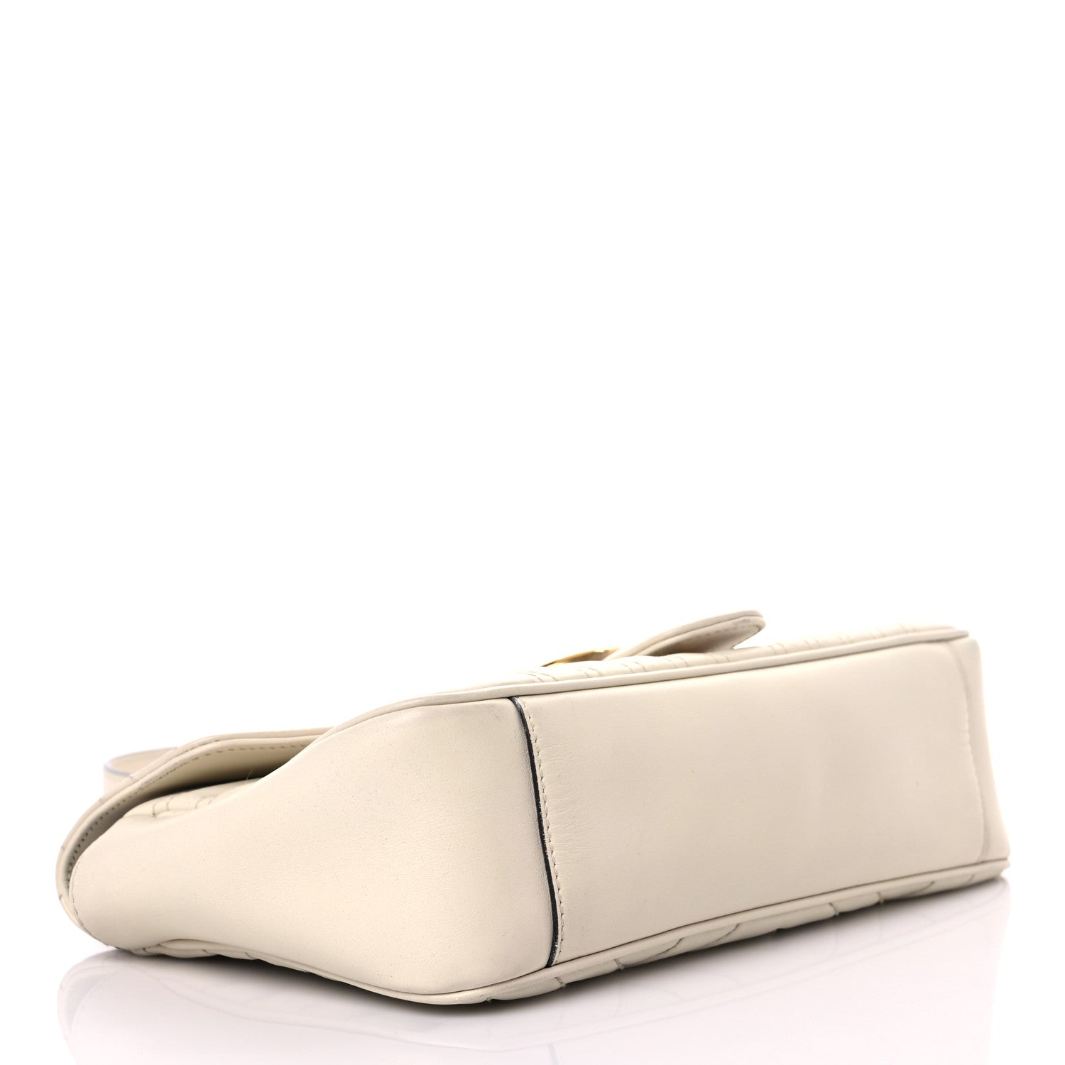 Gucci Calfskin Matelasse Small GG Marmont Shoulder Bag White 4 of 19