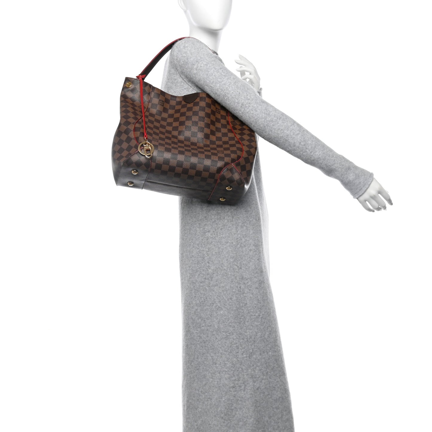 Damier Ebene Caissa Hobo Cherry